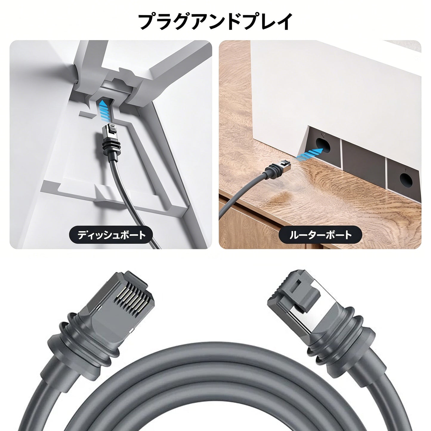 For Starlink Gen3 ケーブル 安定した通信 LAN ケーブル ディスク/ルーター ギガビットイーサネット RJ 45 ルーターケーブル 2M から 46M の複数長オプション