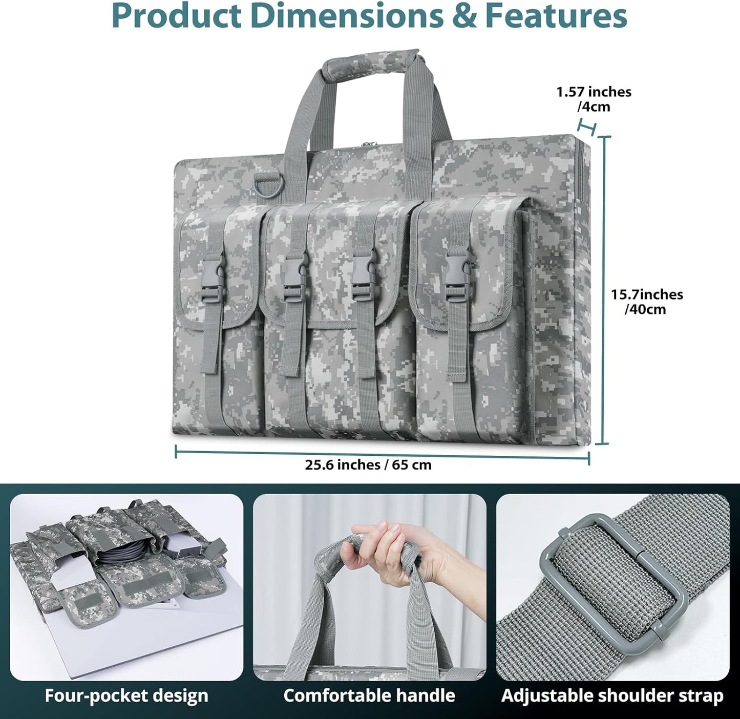Starlink Gen3 Carrying Case, Waterproof Shockproof Storage Bag with Multi-Pockets for Starlink Standard V3 Dish, Cable, Router & Accessories, Portable Travel Bag for RV, Camping & Outdoor Use