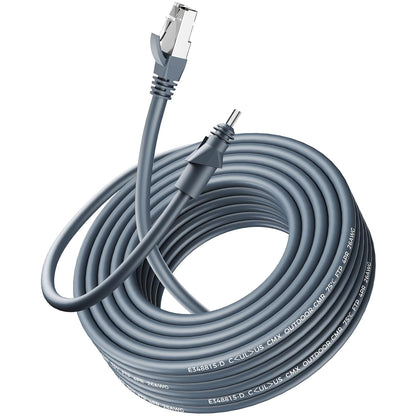 Starlink Gen2 2-in-1 Power & Ethernet Cable, CMX/Outdoor-CMR Rated CAT6 Shielded Cord, 1200Mbps Waterproof Combined Cable for Starlink Standard V2, Third-Party Routers, RV & Home Use
