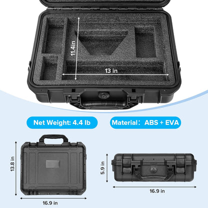 Starlink Mini Hard Case, IP67 Waterproof Shockproof Protective Case with Custom Foam for Starlink Mini Dish, Mount, Cable & Accessories, Portable Travel Case for RV, Camping & Outdoor Use