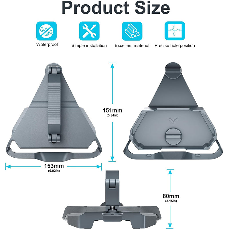 Starlink Mini Roof Rack Mount, No-Drill Vehicle Mount Bracket for Starlink Mini, Fits 10-32mm Roof Bars for Car, RV, Yacht & Outdoor Use