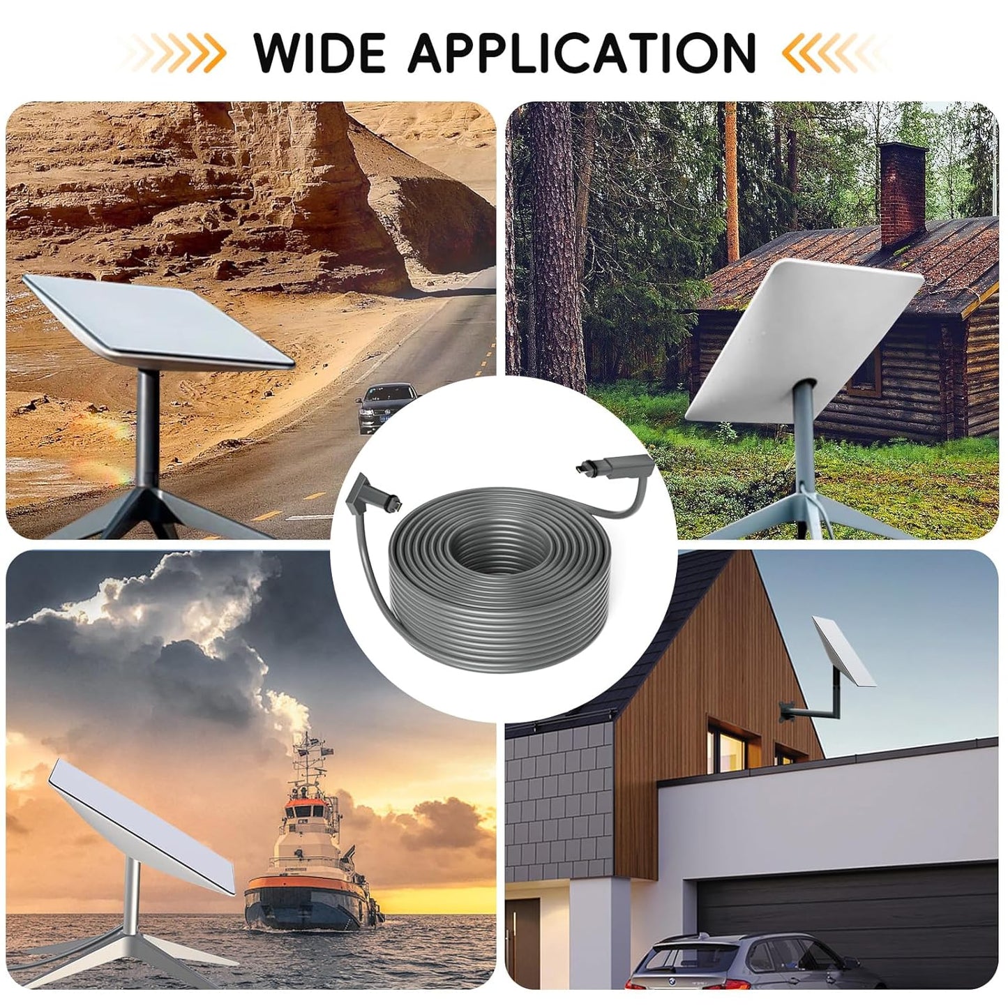 Starlink Gen 2 Dedicated Extension Cable - Outdoor Waterproof High-Speed Starlink Connection Cable