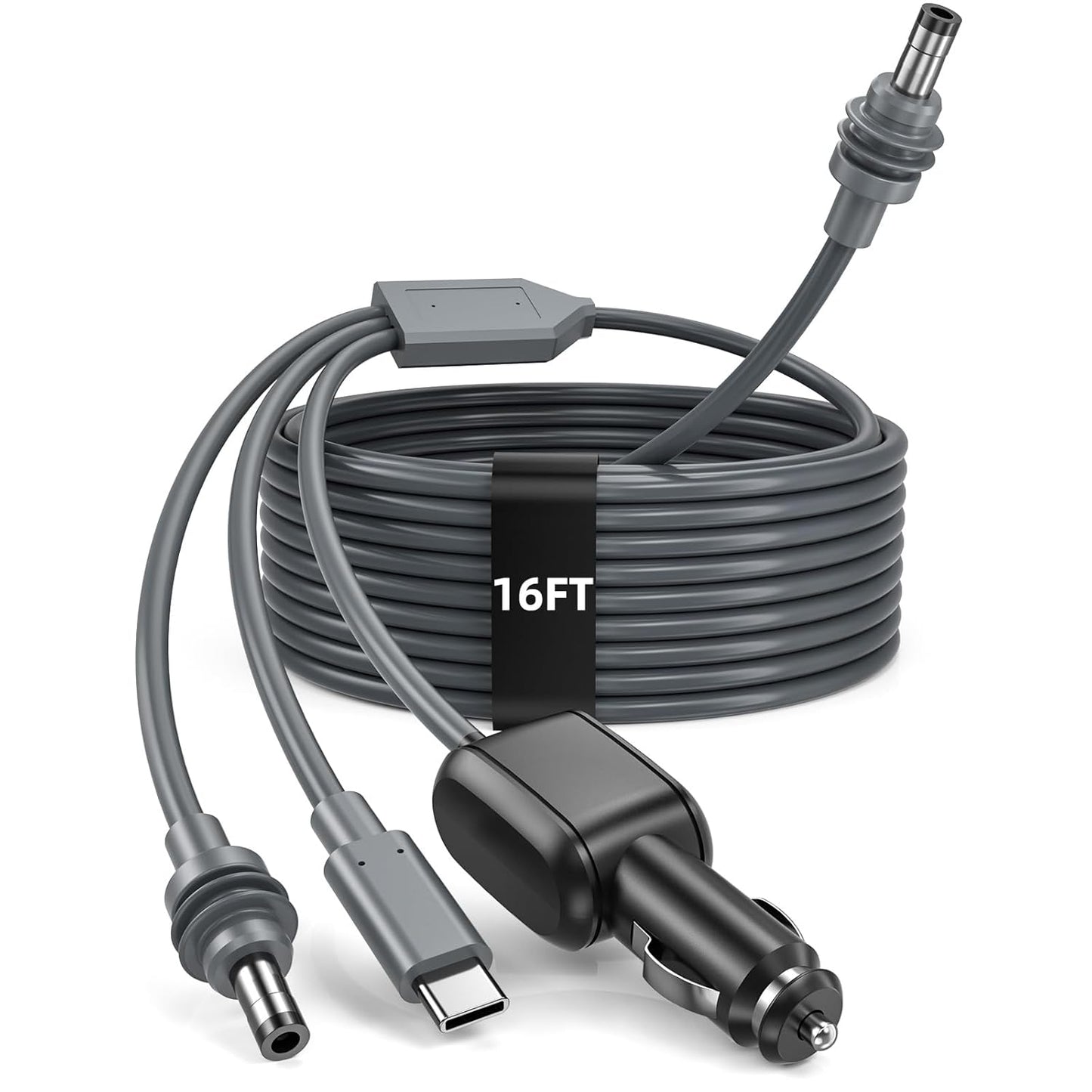 3-in-1 Starlink Mini DC Power Cable, 9.8FT 12V-24V Car Charger Cord with USB-C Port, Waterproof Step Up Converter for Starlink Mini, Plug and Play for Camping, RV, Truck, Home, Outdoor Adventures