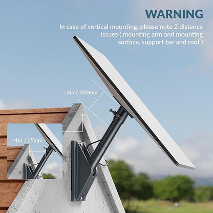 Starlink Gen 3 Mount Kit, Heavy-Duty Aluminum Roof/Wall Mount Accessories for Starlink V3, 5.5"x8.8" Stable Base, 90° Tool-Free Tilt, Insulation Guard, Satellite Dish Mounting Kit Pole & Pipe Adapter