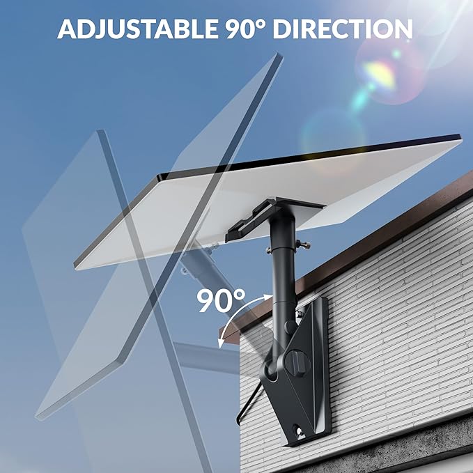 Starlink Gen 3 Mount Kit, Heavy-Duty Aluminum Roof/Wall Mount Accessories for Starlink V3, 5.5"x8.8" Stable Base, 90° Tool-Free Tilt, Insulation Guard, Satellite Dish Mounting Kit Pole & Pipe Adapter