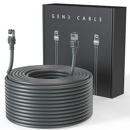 100FT/ 30M Starlink Gen 3 Cable for Starlink Standard Generation 3, Replacement Extension Cable Waterproof Satellite Starlink Standard V3 (100FT), Grey