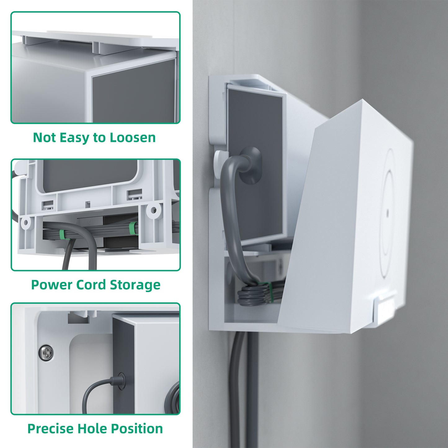 Starlink Gen3 Router Wall Mount, No Mess Cable Management Bracket for Starlink Gen3 Router & Power Supply, Space-Saving Wall Shelf with Cable Storage