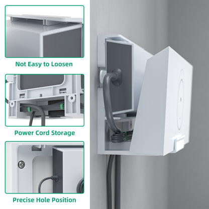 Starlink Gen3 Router Wall Mount, No Mess Cable Management Bracket for Starlink Gen3 Router & Power Supply, Space-Saving Wall Shelf with Cable Storage